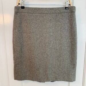 J.Crew The Pencil Skirt Women Gray Wool Blend Professional Career / Size 10
